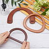 CHGCRAFT 6 Pcs 3 Styles Dyed Wood Bag Handles WOOD-CA0001-19-3