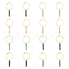 8 Pair 8 Style Natural & Synthetic Mixed Gemstone Beaded Column Drop Earrings EJEW-AB00040-1