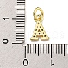 Initial Letter Brass with Cubic Zirconia Charms KK-Q814-26A-G-3