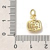 Rack Plating Brass Micro Pave Cubic Zirconia Charms KK-I720-13G-3