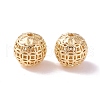 Brass Hollow Beads KK-P226-04CG-2