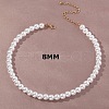 Plastic Imitation Pearl Round Beaded Necklaces for Women WGF0340-01-2
