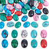   70Pcs 10 Styles Oval Synthetic Turquoise & Synthetic Malachite Cabochons G-PH0002-68-1