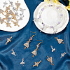 SUNNYCLUE 32Pcs 4 Styles Rack Plating Alloy Rhinestone Pendants FIND-SC0011-61-4