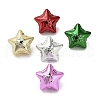 UV Plated Acrylic Star Beads with Word Good Luck OACR-V005-02-1