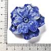 Synthetic Shell Dyed Carved Flower Connector Charms SHEL-D081-01B-6