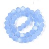 Frosted Transparent Glass Beads Strands GLAA-T032-T10mm-MBB04-2