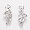 Brass Micro Pave Cubic Zirconia Pendants ZIRC-E146-13P-1