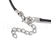 2Pcs 2 Colors Cross Glass Sead Beaded Pendant Necklaces NJEW-MZ00093-7