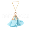 Handmade Cloth Pendants PALLOY-JF00448-02-1