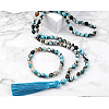 Natural Agate Round Beaded Pendant Necklaces & Bracelets Sets FS-WG9D102-16-1