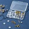 12Pcs 2 Color Brass Clip-on Earring Converters Findings KK-FS0001-31-8