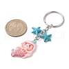 Mermaid Opaque Resin Pendant Keychain X1-KEYC-JKC00624-04-3