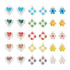 Craftdady 30Pcs 15 Style Wire Wrapped Electroplate Glass & Glass Pearl Pendants FIND-CD0001-41-11