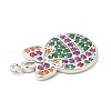 Rack Plating Brass Pave Cubic Zirconia Pendants KK-R150-04P-3