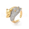 Brass Micro Pave Cubic Zirconia Rings RJEW-D307-04G-C-2