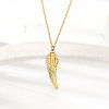 Stylish Stainless Steel Angel Wing Pendant for Women's Daily Wear QM0667-1-1