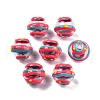 Transparent Glass Enamel Beads GLAA-G084-01D-3