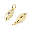 Brass Micro Pave Cubic Zirconia Pendants KK-H206-03G-2