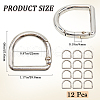 Gorgecraft 12Pcs Alloy Spring Gate Rings FIND-GF0007-10C-2