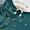Beebeecraft 12Pcs 2 Colors Brass Earring Nuts KK-BBC0016-31-4
