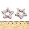 Star Shape Polymer Clay Rhinestone Beads CLAY-NH0001-06G-3