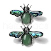 Tibetan Style Alloy Insect Brooches JEWB-A021-03AS-07-1