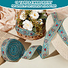 Sparkle Polyester Flower Embroidery Ribbons SRIB-WH0011-266C-5