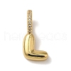 Brass Micro Pave Cubic Zirconia Pendants KK-K345-13L-G-1