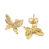 Brass Micro Pave Cubic Zirconia Ear Studs EJEW-P261-23C-G-2