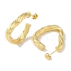 Rack Plating Twist Triangle Brass Stud Earrings EJEW-P272-06G-2