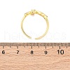 Brass Micro Pave Clear Cubic Zirconia Cuff Rings for Women RJEW-U047-08G-5