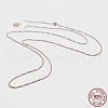 925 Sterling Silver Box Chain Necklaces STER-F039-45cm-13RG-3