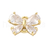 Brass Clear Cubic Zirconia Connector Charms/Links FIND-L019-07G-04-1