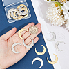 Unicraftale 20Pcs 2 Colors 201 Stainless Steel 2-Loop Connector Charms STAS-UN0055-20-4