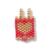 Glass Seed Beaded Pendants PALLOY-MZ00227-02-2