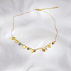 Light Luxury Stainless Steel Pave Colorful Cubic Zirconia Heart Tassel Bib Necklaces for Women Daily Wear GN8905-2-1