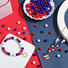 SOFPLATE Independence Day Themed Opaque Acrylic Beads MACR-SP0001-31B-4