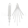 Brass Chain Tassel Big Pendants KK-N231-110P-NF-1