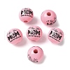 Mother's Day Theme Printed Wood European Beads WOOD-F016-13-2