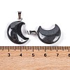 Natural Black Stone Pendants G-Q172-06A-P-3