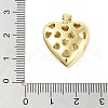 Rack Plating Brass Micro Pave Clear Cubic Zirconia Pendants KK-A208-04G-01-3