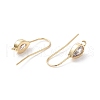 Real 18K Gold Plated Brass Earring Hooks KK-B060-07G-02-2