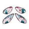 4Pcs Transparent Epoxy Resin Butterfly Wings Pendants RESI-C057-02B-1
