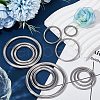 SUNNYCLUE 12Pcs 6 Styles 304 Stainless Steel Linking Rings FIND-SC0010-50-4