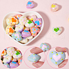 SOFPLATE 32Pcs 8 Colors Freehand UV Plating Acrylic Beads FIND-SP0002-76-6