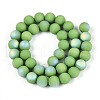 Frosted Opaque Glass Beads Strands GLAA-T032-P10mm-MBB06-2