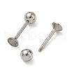304 Stainless Steel Stud Earring Findings STAS-U056-04A-P-2