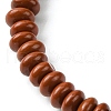 Natural Red Jasper Flat Round Beaded Stretch Bracelets for Women BJEW-JB09717-01-3