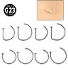 G23 Titanium D Shaped Clip on Nose Rings WGA60F5-06-1